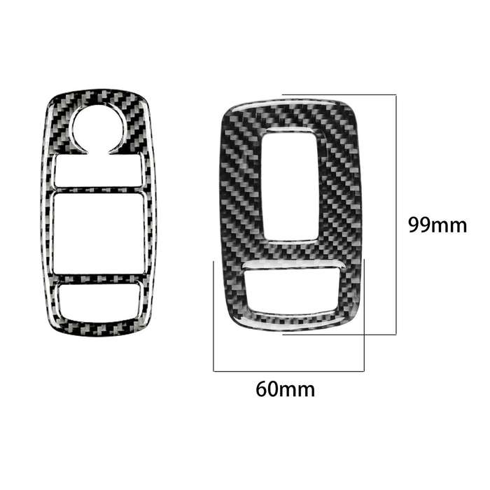 Carbon Fiber Car Window Lift Button Decorative Sticker for Dodge Challenger 2015 to Now, Left Drivin