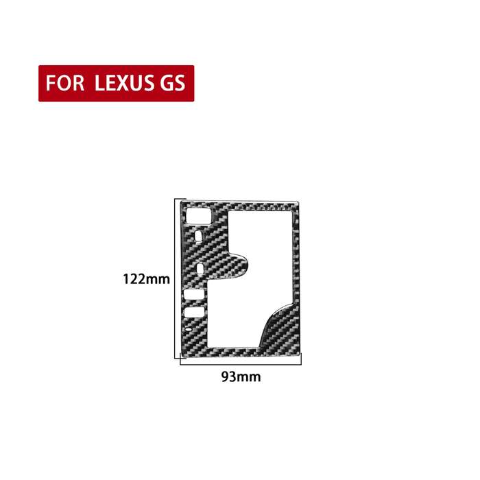 Carbon Fiber Car Gear Panel Outside Frame A Version Decorative Sticker for Lexus GS 2006-2011,Left D