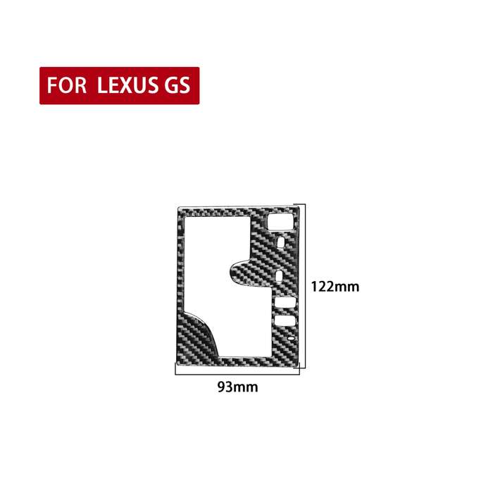 Carbon Fiber Car Gear Panel Outside Frame A Version Decorative Sticker for Lexus GS 2006-2011,Right