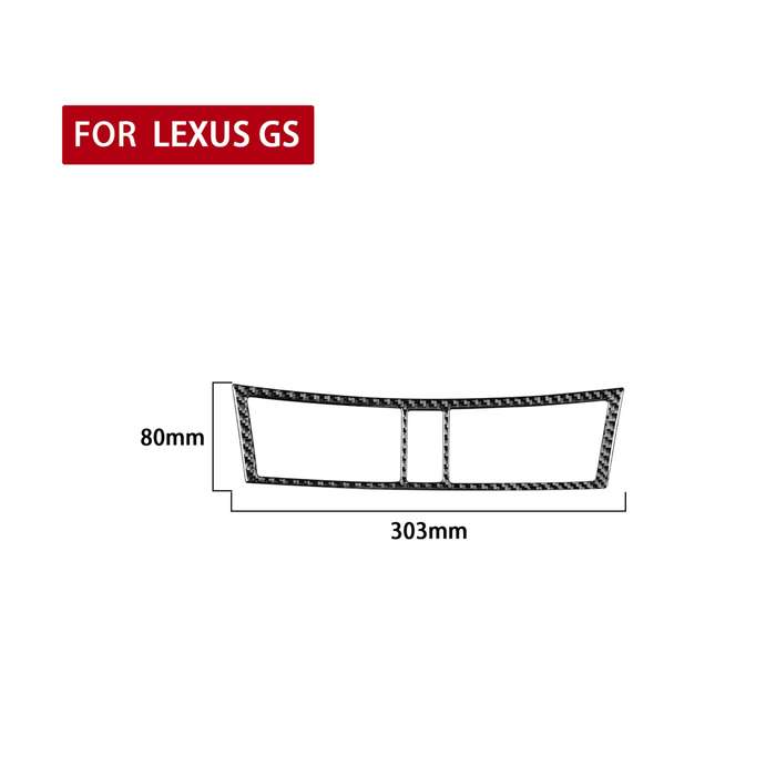 Carbon Fiber Car Central Control Air Outlet Decorative Sticker for Lexus GS 2006-2011,Left and Right