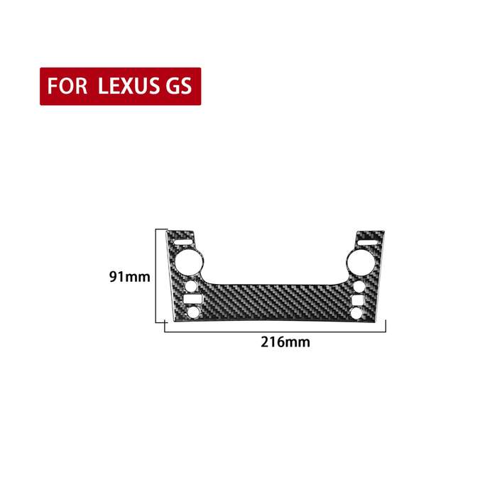 Carbon Fiber Car CD Panel A Version Decorative Sticker for Lexus GS 2006-2011,Left and Right Drive U