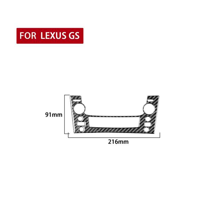 Carbon Fiber Car CD Panel B Version Decorative Sticker for Lexus GS 2006-2011,Left and Right Drive U