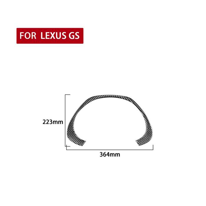 Carbon Fiber Car Dashboard Frame Decorative Sticker for Lexus GS 2006-2011,Left and Right Drive Univ