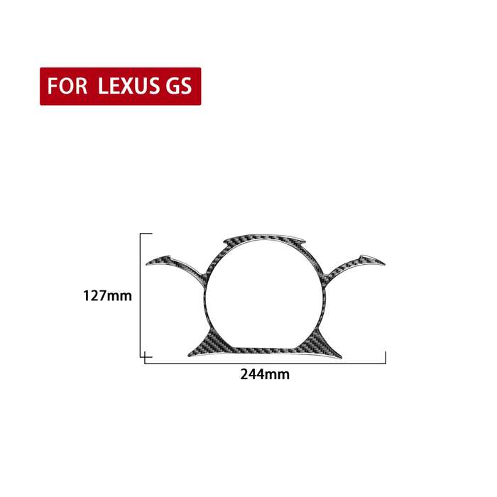 Carbon Fiber Car Dashboard Trim Decorative Sticker for Lexus GS 2006-2011,Left and Right Drive Unive