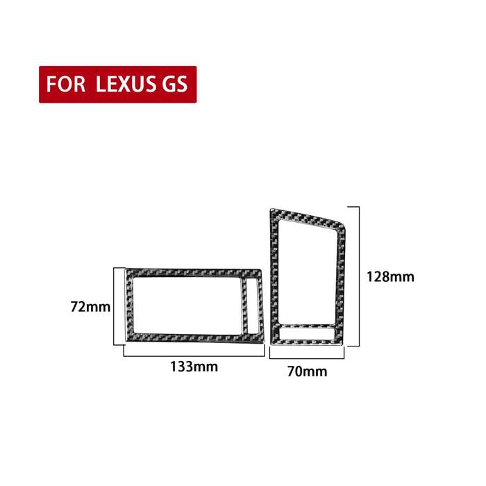 2 PCS / Set Carbon Fiber Car Left and Right Air Outlets Decorative Sticker for Lexus GS 2006-2011,Ri