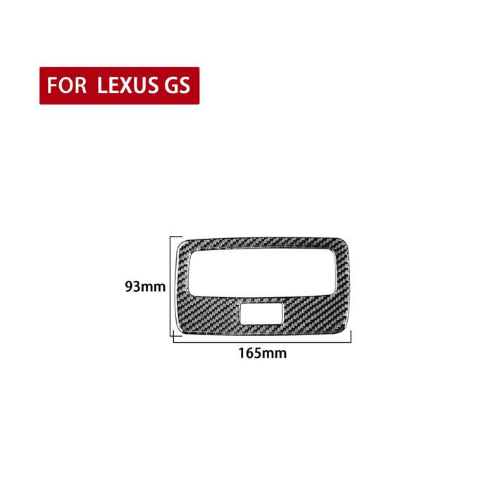 Carbon Fiber Car Rear Reading Light Panel Decorative Sticker for Lexus GS 2006-2011,Left and Right D
