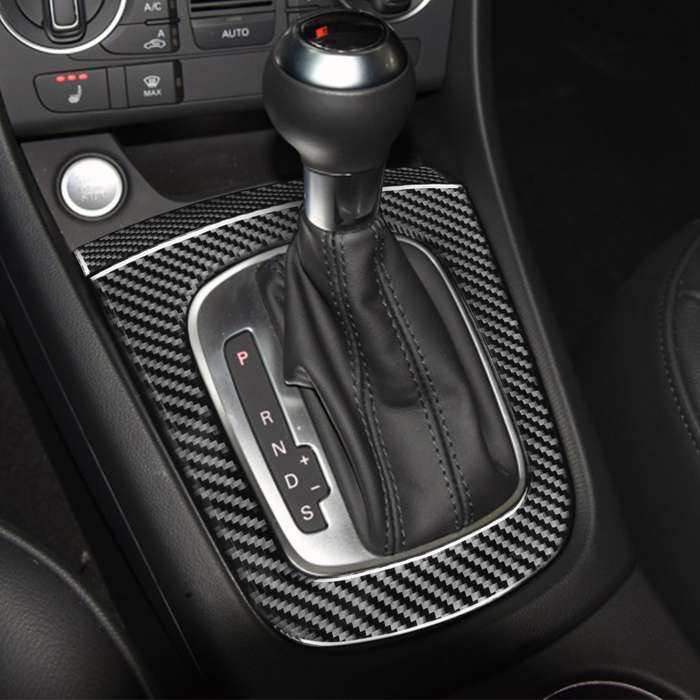 2 PCS / SetCarbon Fiber Car Gear Panel Decorative Sticker for Audi Q3 2013-2018,Left and Right Drive