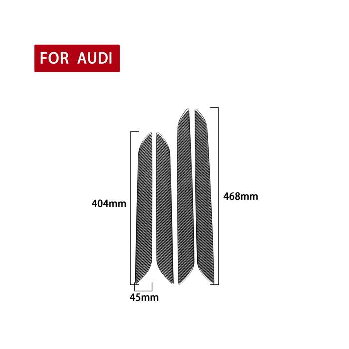 4 PCS / Set Carbon Fiber Car Interior Door Trim Decorative Sticker for Audi Q3 2013-2018,Left and Ri