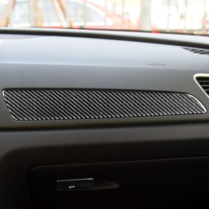 Carbon Fiber Car Co-pilot Trim Decorative Sticker for Audi Q3 2013-2018,Left Drive