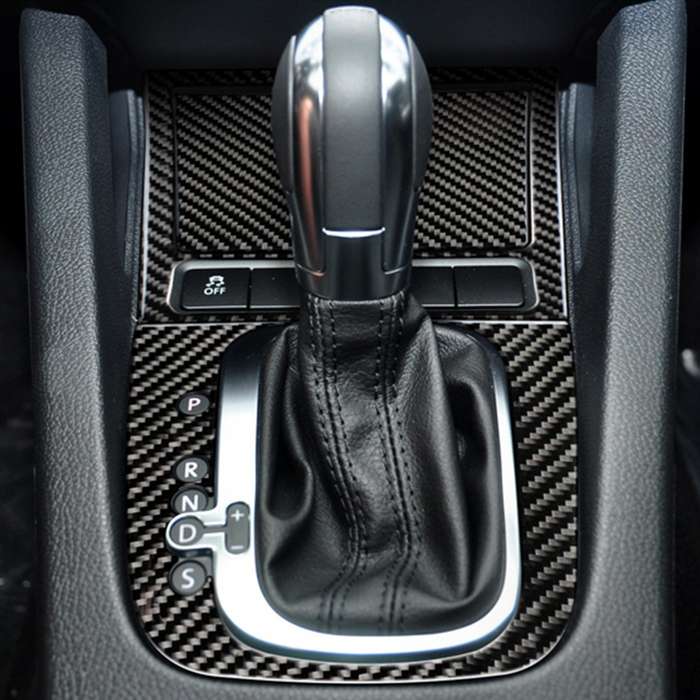 Carbon Fiber Car Ashtray Panel Decorative Sticker for Volkswagen Golf 6 2008-2012