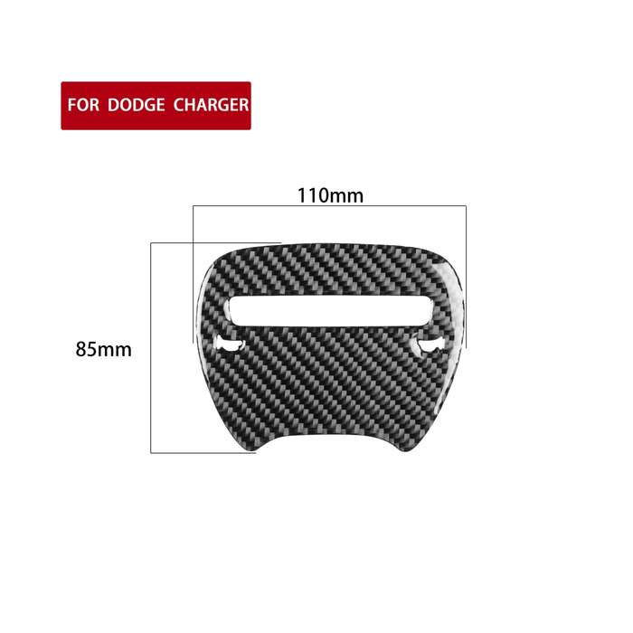 Carbon Fiber Car Steering Wheel Logo Decorative Sticker for Dodge Challenger 2015 to Now, Left Drivi