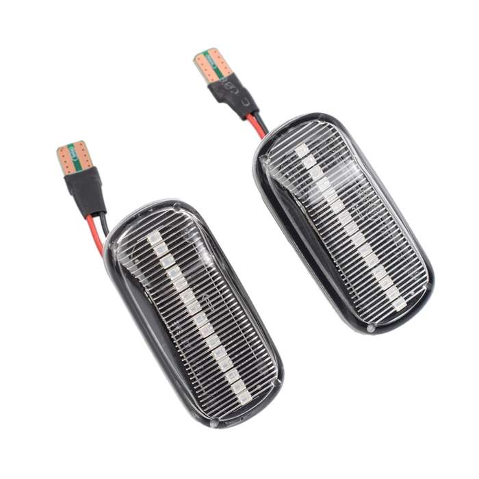 2pcs For Honda Civic 2001-2015 Car Dynamic LED Fender Side Light 34301-S5H-T02(Transparent)