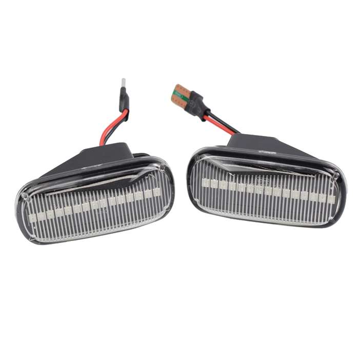 2pcs For Honda Civic 2001-2015 Car Dynamic LED Fender Side Light 34301-S5H-T02(Transparent)