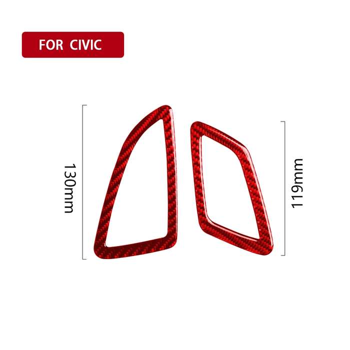 Car Carbon Fiber Dashboard Air Outlet Decorative Sticker for Honda Tenth Generation Civic 2016-2019,