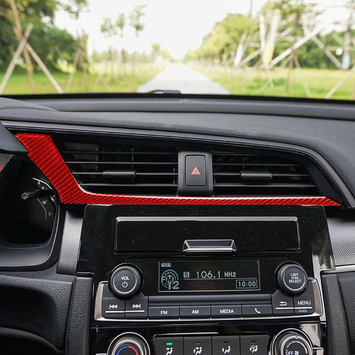 Car Carbon Fiber Below the Central Control Air Outlet Decorative Sticker for Honda Tenth Generation