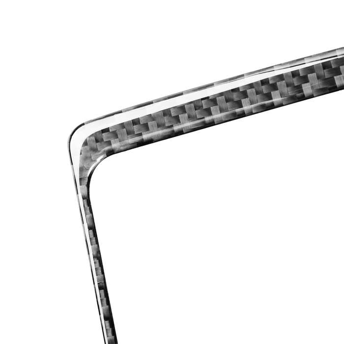 Car Carbon Fiber Front Water Cup Holder Frame Decorative Sticker for Ford F150 2017-2020, Left Drive