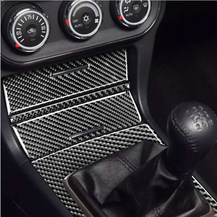 Car Carbon Fiber Storage + Gear Decorative Sticker for Mitsubishi Lancer EVO (Only GT / GTS) 2010-20