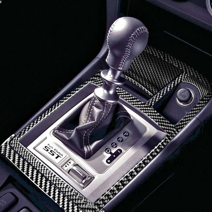 6 PCS Car Carbon Fiber Ashtray + Gear Position Decorative Sticker for Mitsubishi Lancer EVO (Only GT