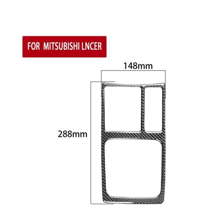 Car Carbon Fiber Manual Gearbox Decorative Sticker for Mitsubishi Lancer EVO (Only DE / ES) 2008-201