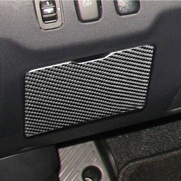 Car Carbon Fiber Driver Storage Box Decorative Sticker for Mitsubishi Lancer EVO 2008-2015, Left and