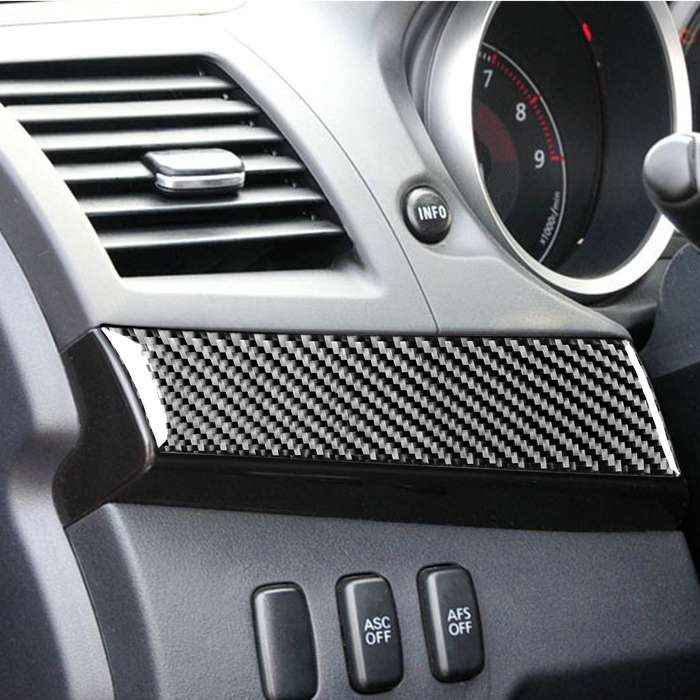 2 PCS Car Carbon Fiber Driver Dashboard Panel Decorative Sticker for Mitsubishi Lancer EVO 2008-2015