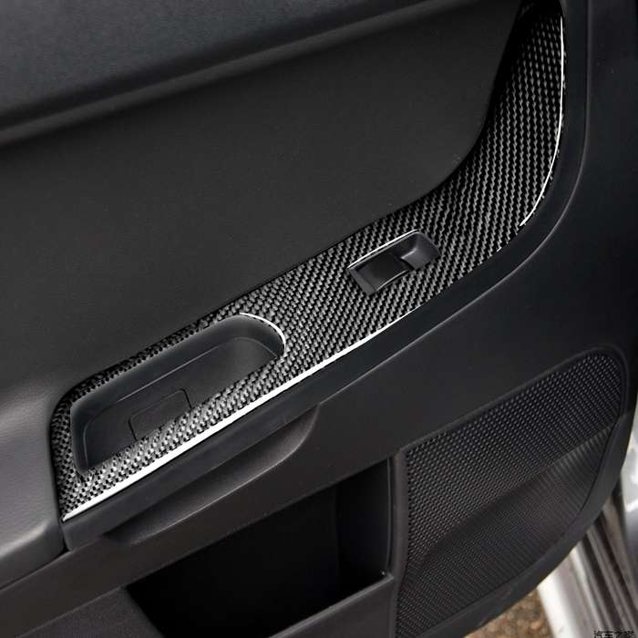 6 PCS Car Carbon Fiber Glass Lift Panel Decorative Sticker for Mitsubishi Lancer EVO 2008-2015, Left
