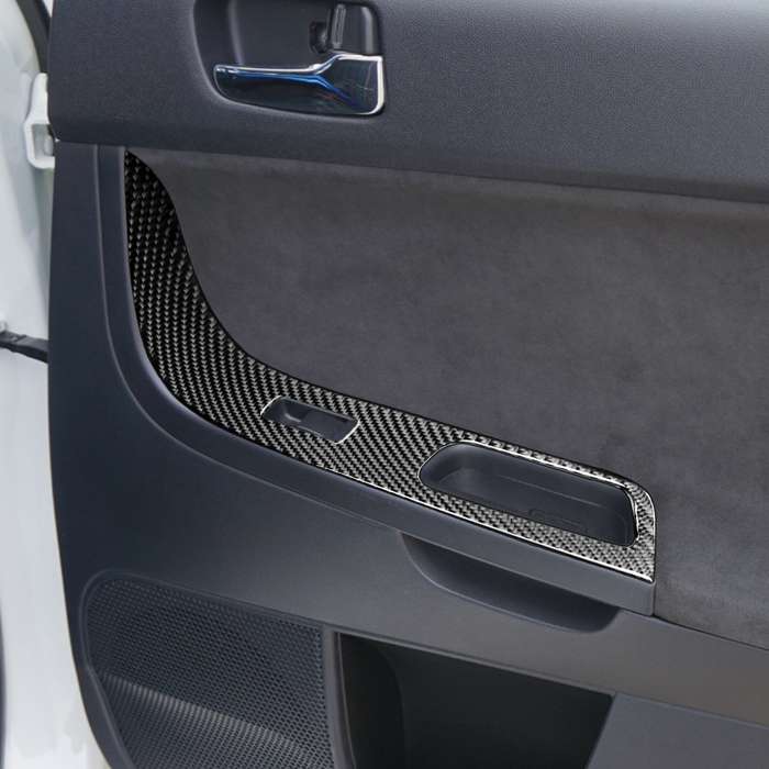 6 PCS Car Carbon Fiber Glass Lift Panel Decorative Sticker for Mitsubishi Lancer EVO 2008-2015, Left