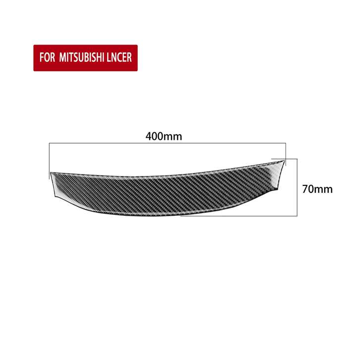 Car Carbon Fiber Navigation System Cover Decorative Sticker for Mitsubishi Lancer EVO 2008-2015, Lef