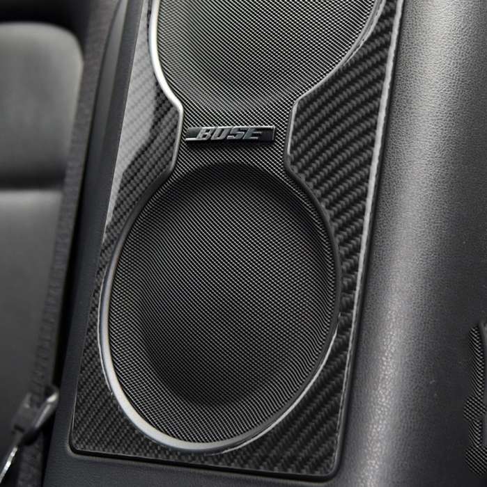 Car Carbon Fiber Rear Seat Speaker Decorative Sticker for Nissan GTR R35 2008-2016, Left and Right D