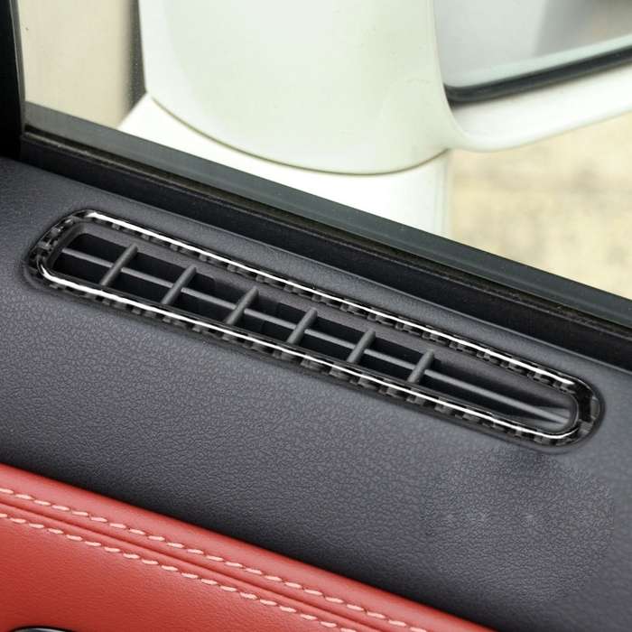 2 PCS Car Carbon Fiber Defogging of Window Air Outlet Decorative Sticker for Nissan GTR R35 2008-202