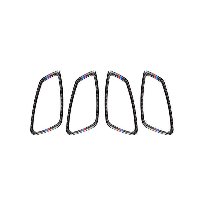 Three Color Carbon Fiber Car Door Handle Decorative Sticker for BMW E90 / 320i / 318i / 325i