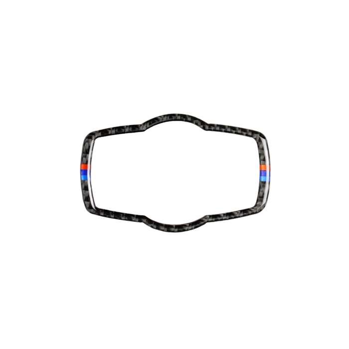 Three Color Carbon Fiber Car Headlight Switch Decorative Sticker for BMW E90 / E92 / E93 2005-2012 /