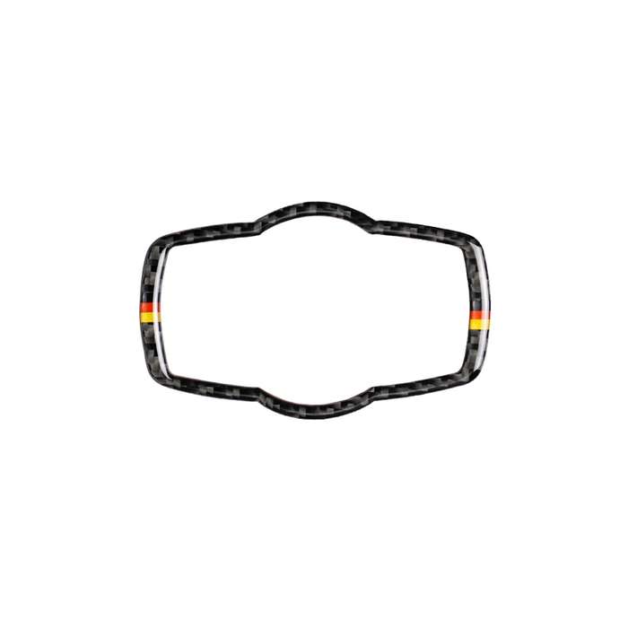 Yellow Red Color Carbon Fiber Car Headlight Switch Decorative Sticker for BMW E90 / E92 / E93 2005-2