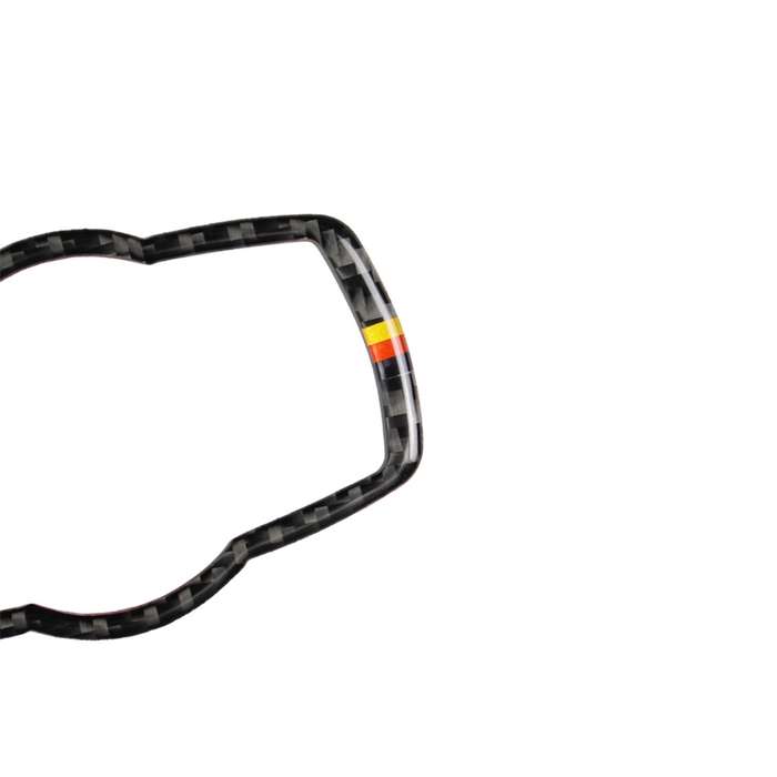 Yellow Red Color Carbon Fiber Car Headlight Switch Decorative Sticker for BMW E90 / E92 / E93 2005-2