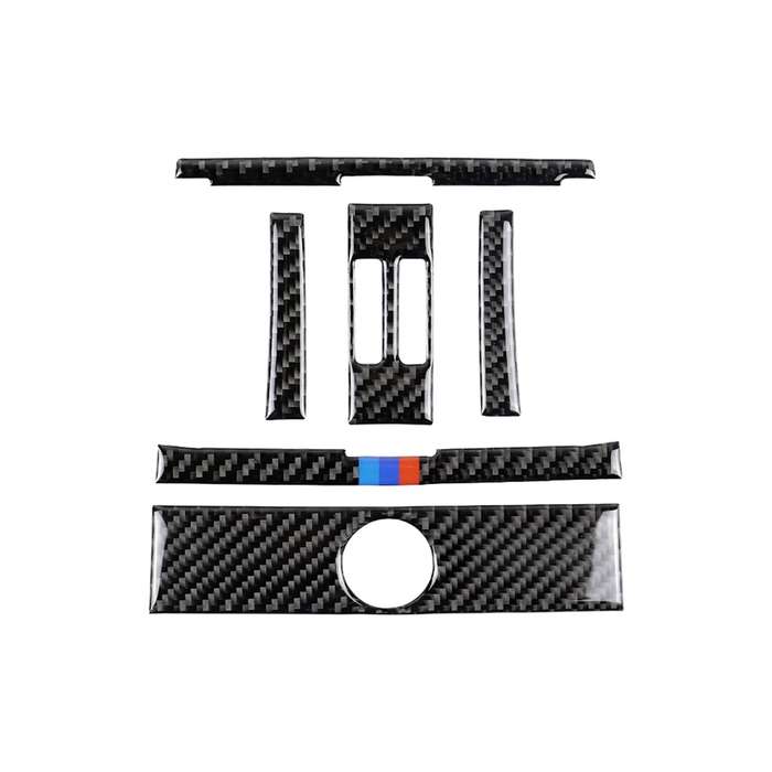 6 PCS Three Color Carbon Fiber Car Rear Outlet Decorative Sticker for BMW F30 2013-2015 / F34 2013-2