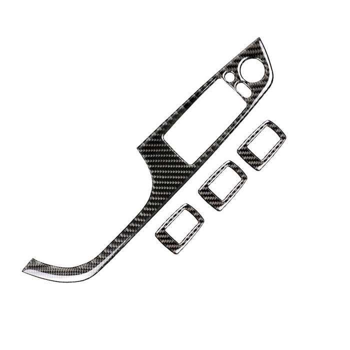 4 PCS Carbon Fiber Car Left Driving Lifting Panel Decorative Sticker with Folding for BMW E90 / 320i