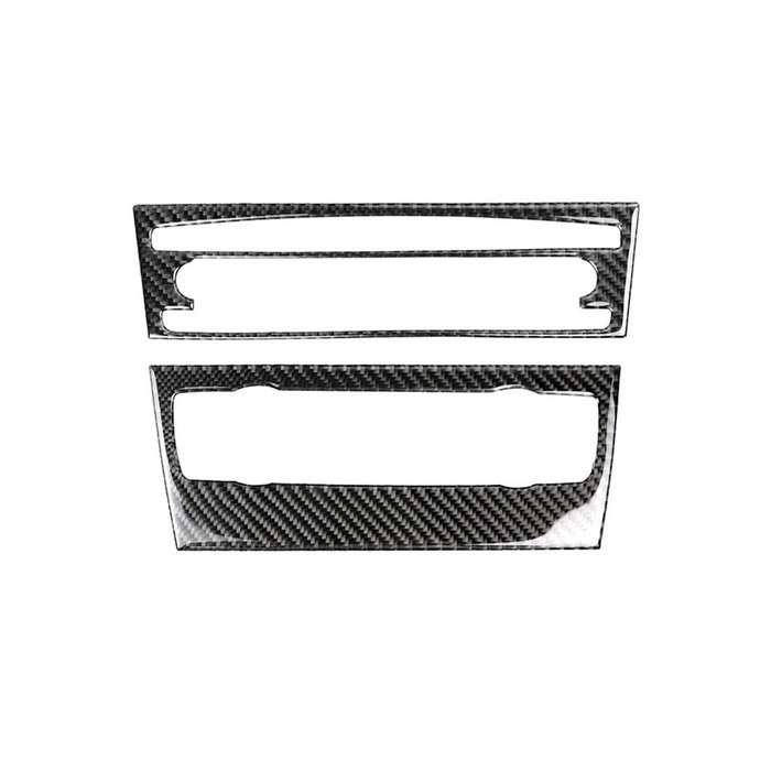 Carbon Fiber Car Central Control CD Panel Decorative Sticker for BMW E90 / E92 2005-2012, Non Naviga