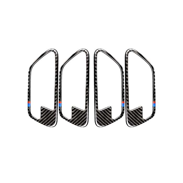 Three Color Carbon Fiber Car Door Bowl Decorative Sticker for BMW F30 2013-2018 / F34 2013-2017
