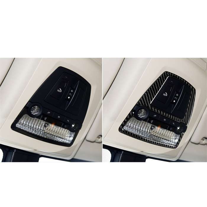 Carbon Fiber Car Reading Lamp Panel Decorative Sticker for BMW 5 Series F10 2011-2017 / F07 2010-201