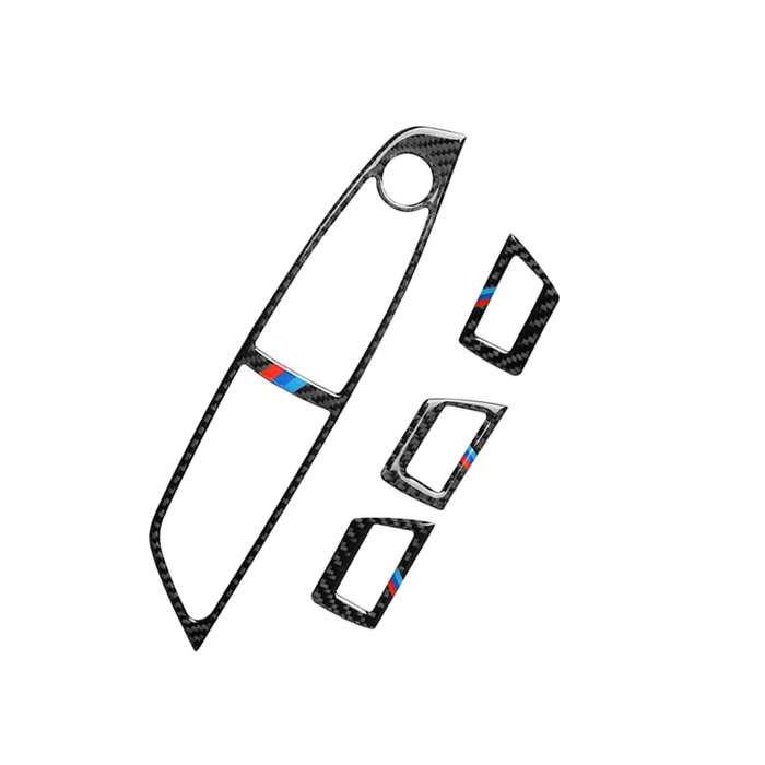 Three Color Carbon Fiber Car Right Driving Lifting Panel Decorative Sticker for BMW 5 Series F10 201
