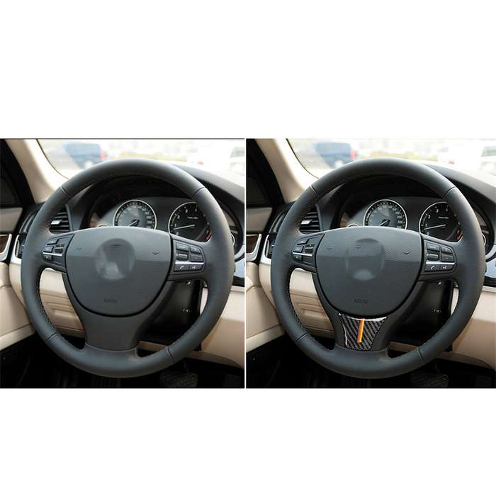 B Edition Three Color Carbon Fiber Car Large Steering Wheel Decorative Sticker for BMW 5 Series F10