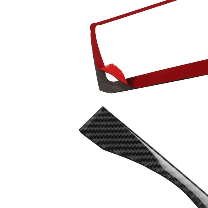 2 in 1 Car Carbon Fiber Multimedia Navigation Buttons Frame Decorative Sticker for Nissan 370Z Z34 2