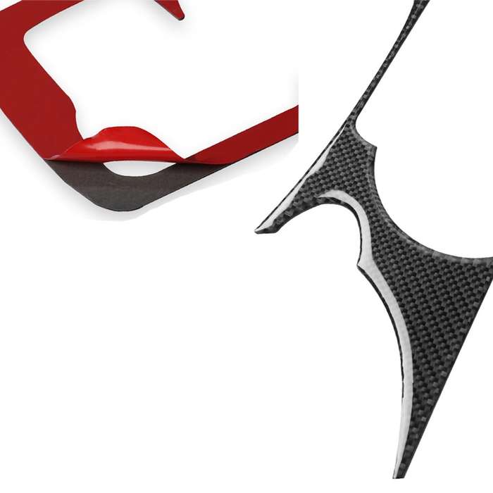 3 in 1 Car Carbon Fiber Central Control Cup Holder Panel Decorative Sticker for Nissan 370Z Z34 2009