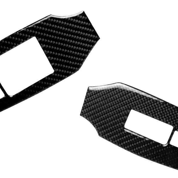 2 PCS Car Carbon Fiber Window Lift Panel Decorative Sticker for Nissan 370Z Z34 2009-, Right Drive L