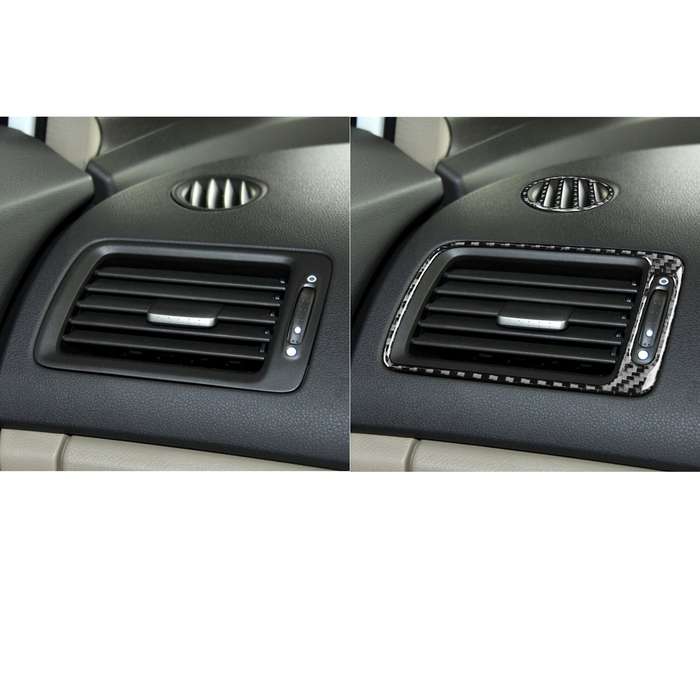 3 in 1 Car Carbon Fiber Front Passenger Seat Air Outlet Decorative Sticker for Honda Civic 8th Gener