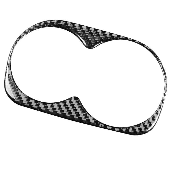 Car Carbon Fiber Rear Water Cup Holder Decorative Sticker for Honda Civic 8th Generation 2006-2011,
