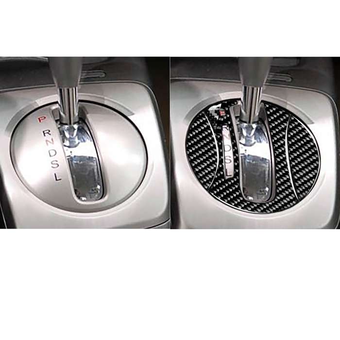 3 in 1 Car Carbon Fiber Automatic Gear Decorative Sticker for Honda Civic 8th Generation 2006-2011,