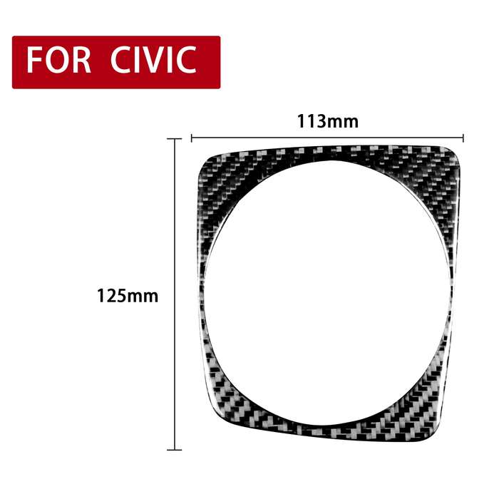 Car Carbon Fiber Automatic Gear Frame Decorative Sticker for Honda Civic 8th Generation 2006-2011, R