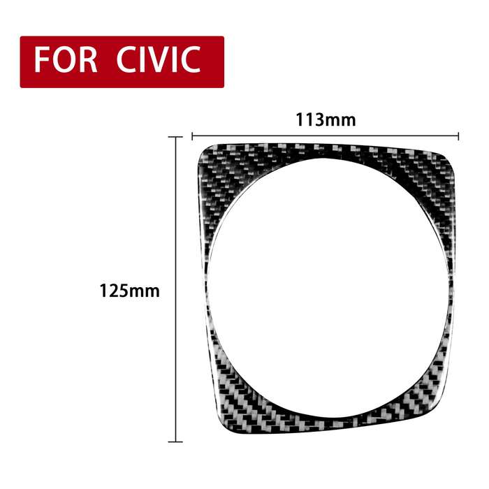 Car Carbon Fiber Automatic Gear Frame Decorative Sticker for Honda Civic 8th Generation 2006-2011, L