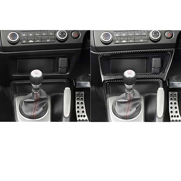 2 in 1 Car Carbon Fiber Storage Box Decorative Sticker for Honda Civic 8th Generation 2006-2011, Rig